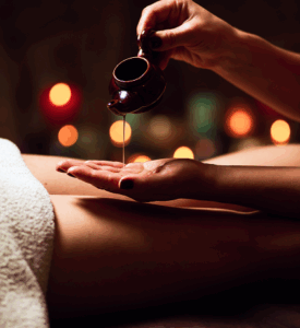 Массаж теплым маслом